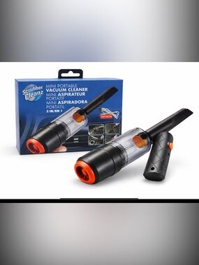 Scrubber Cleanz Mini Portable Vacuum Cleaner 2-in-1 USB Rechargeable Car Home